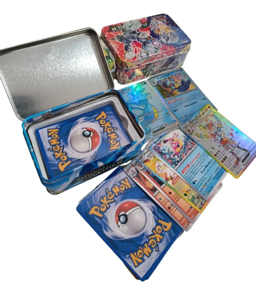 CARTAS CON ESTUCHE DE LATA POKEMON