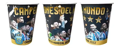 VASOS CAMPEONES DEL MUNDO X8