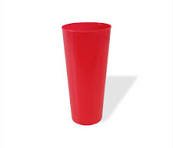 VASO PLASTICO TUBO ROJO X10