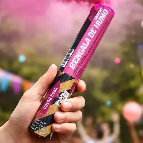 BENGALA DE HUMO X1 ROSA