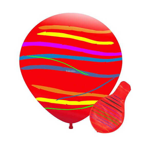 PIÑATA GIGANTE RAYADA 36´´ ROJO