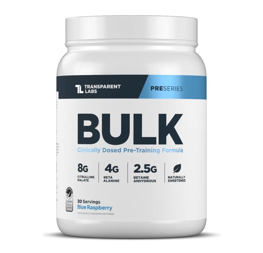 PRE ENTRENO BULK TRANSPARENT LABS 30 SERV