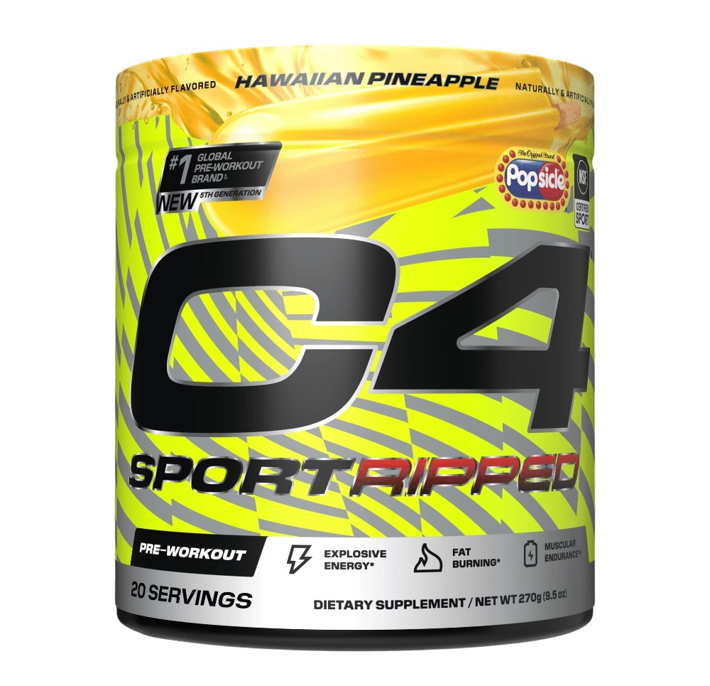 PRE ENTRENO C4 SPORT RIPPED 20 SERV