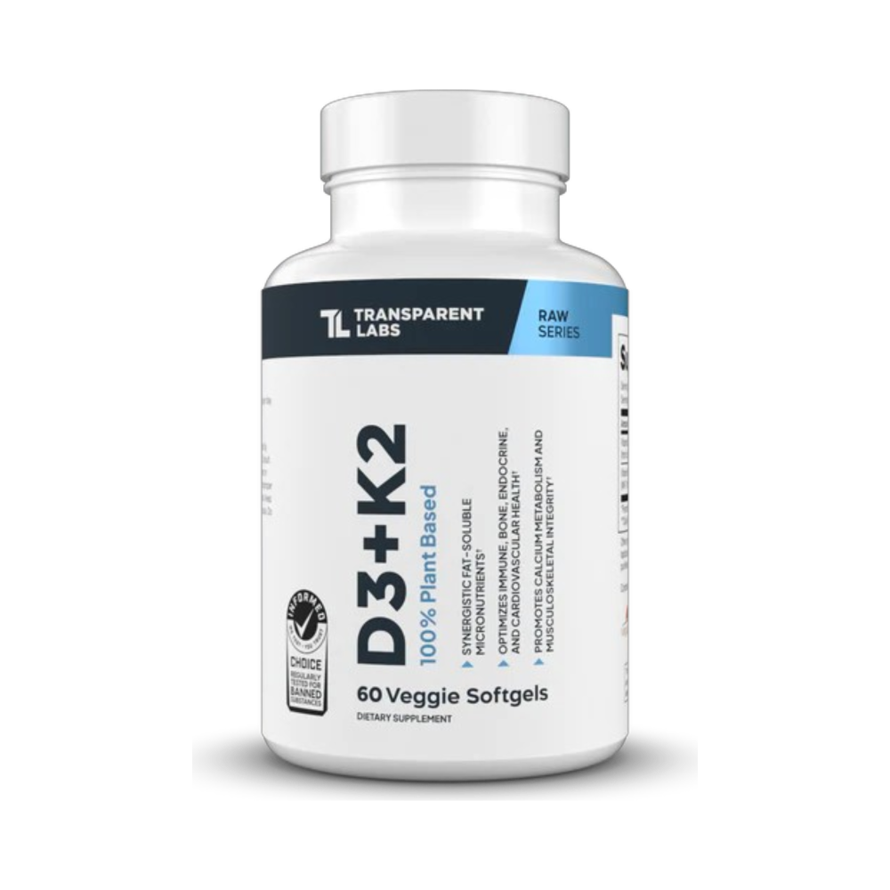 VITAMINA D3 + K2 TRANSPARENT LABS 60 CAPS