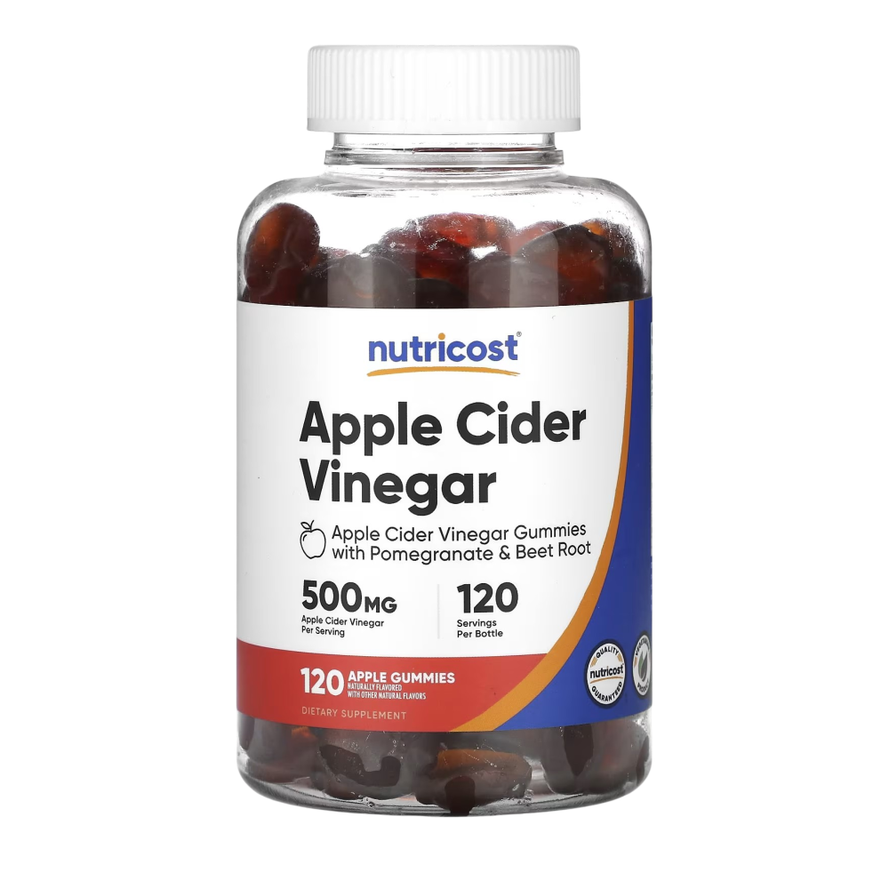 VINAGRE DE MANZANA EN GOMITAS NUTRICOST 120 GUMMIES