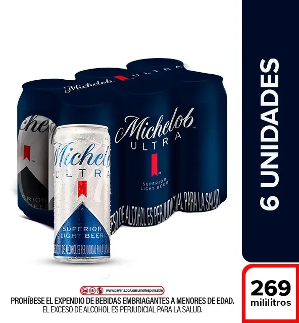 CERVEZA MICHELOB ULTRA LATA X 6