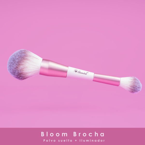 BLOOM BROCHA POLVO SUELTO+ILUMINADOR  BLOOMSHELL