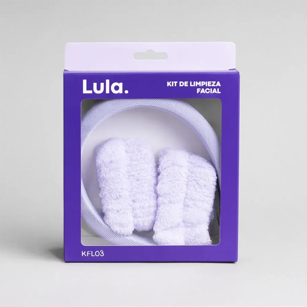 KIT DE LIMPIEZA FACIAL DIADEMA + MUÑEQUERAS 3 LULA