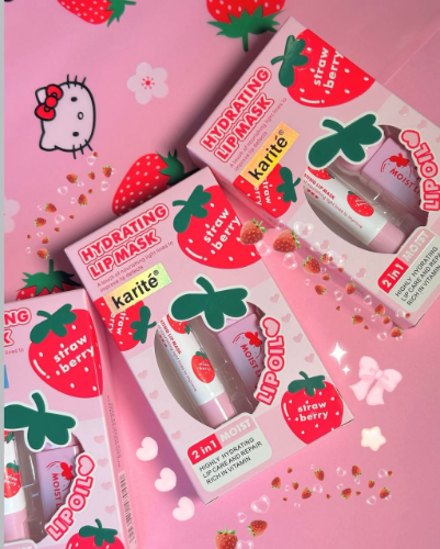 SET DE 2 EN 1 LIP MASK Y LIP OIL DE FRESA KARITE