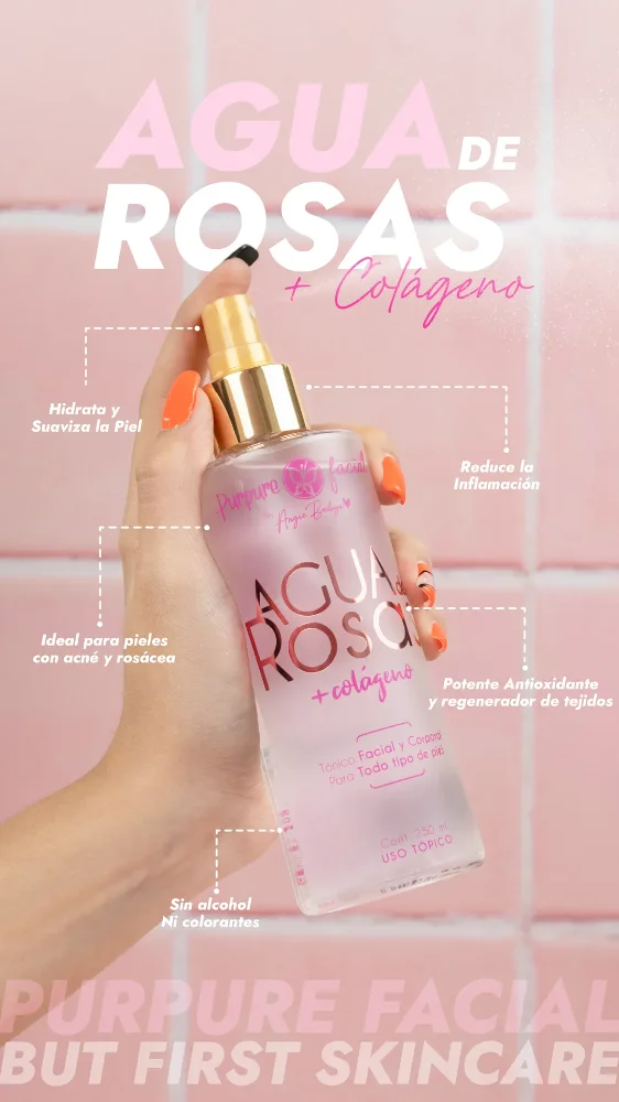 TONICO FACIAL AGUA DE ROSAS PURPURE
