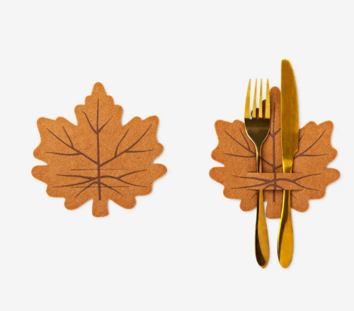 Soportes para cubiertos con froma de hoja de arce thanksgiving