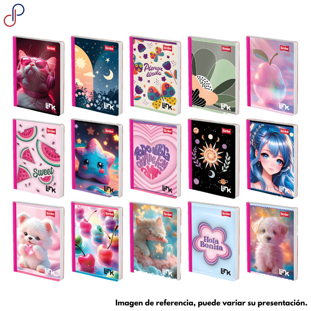 Cuaderno link cosido 100 hojas