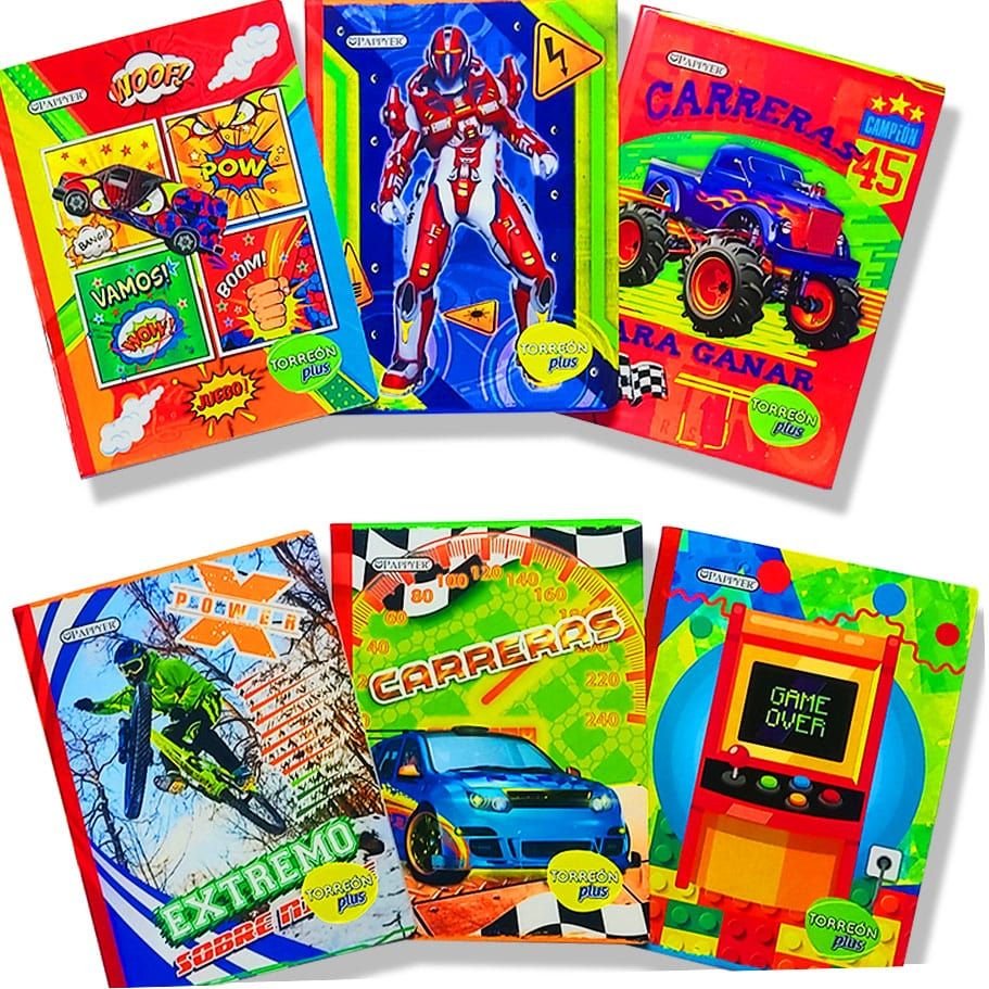 Cuaderno Cosido 50 Hojas Cuadriculado con Sticker Niño