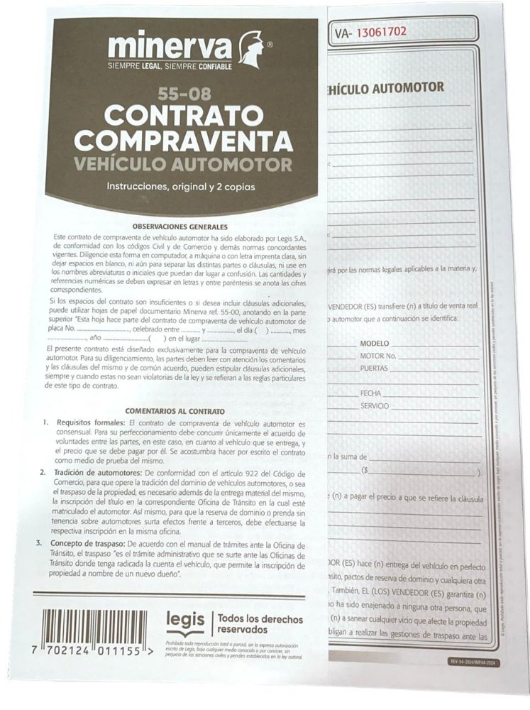 CONTRATO COMPRAVENTA  VEHICULO
