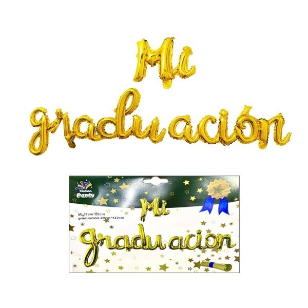 Letrero Globo Mi Graduacion Letras Cursivas