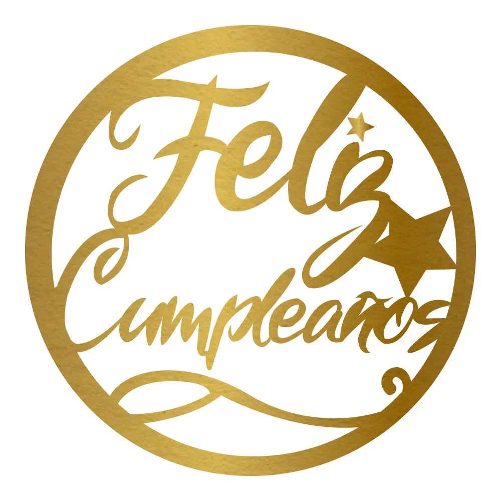 Letrero Redondo Feliz Cumpleaños