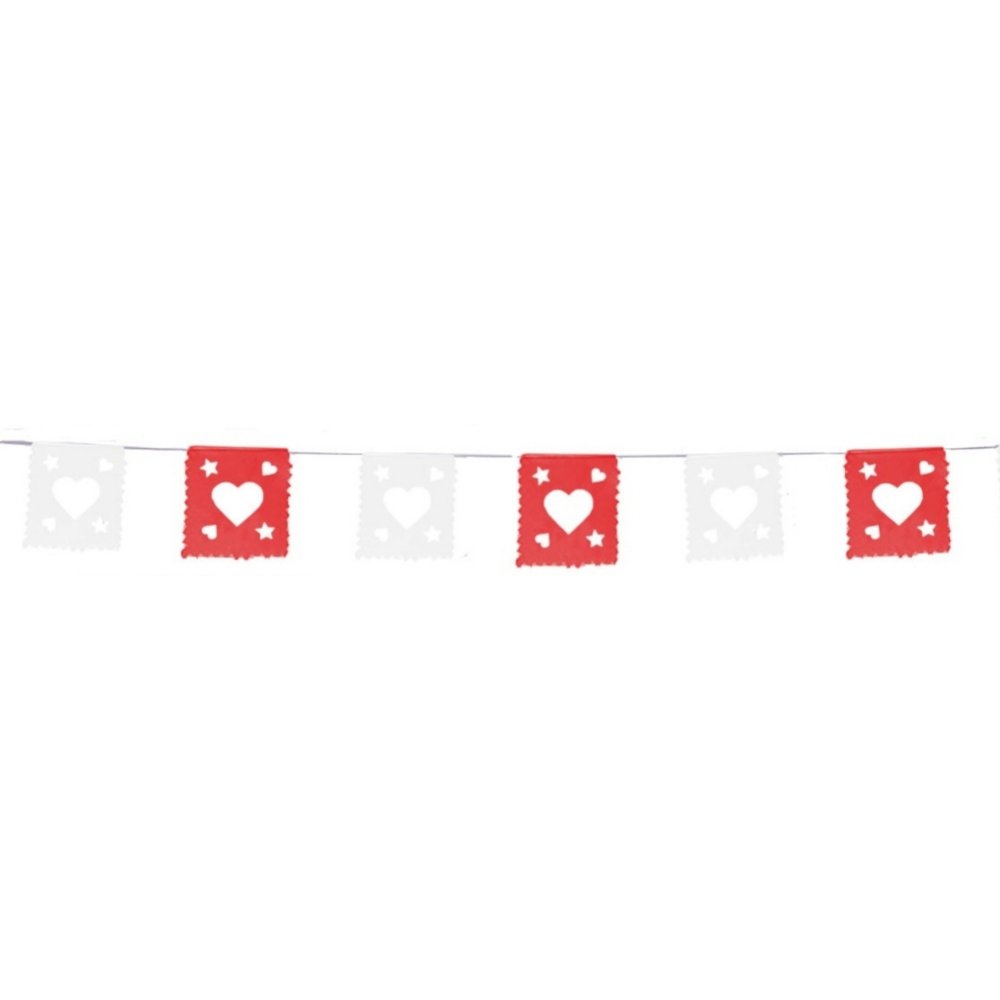 Banderin Cuadro Rojo - Blanco