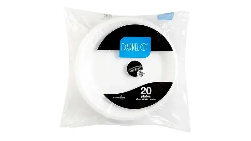 Plato 23 cm Plano Espumado Desechable