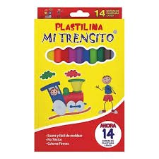 Plastilina Pastel Larga Mi Trensito X 14 Barras |