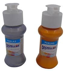 Pintura acrílica Destellos x 60 cc Perlas Dorado Plateado