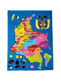 Regla Plantilla Mapa America Colombia Plástico Escolar