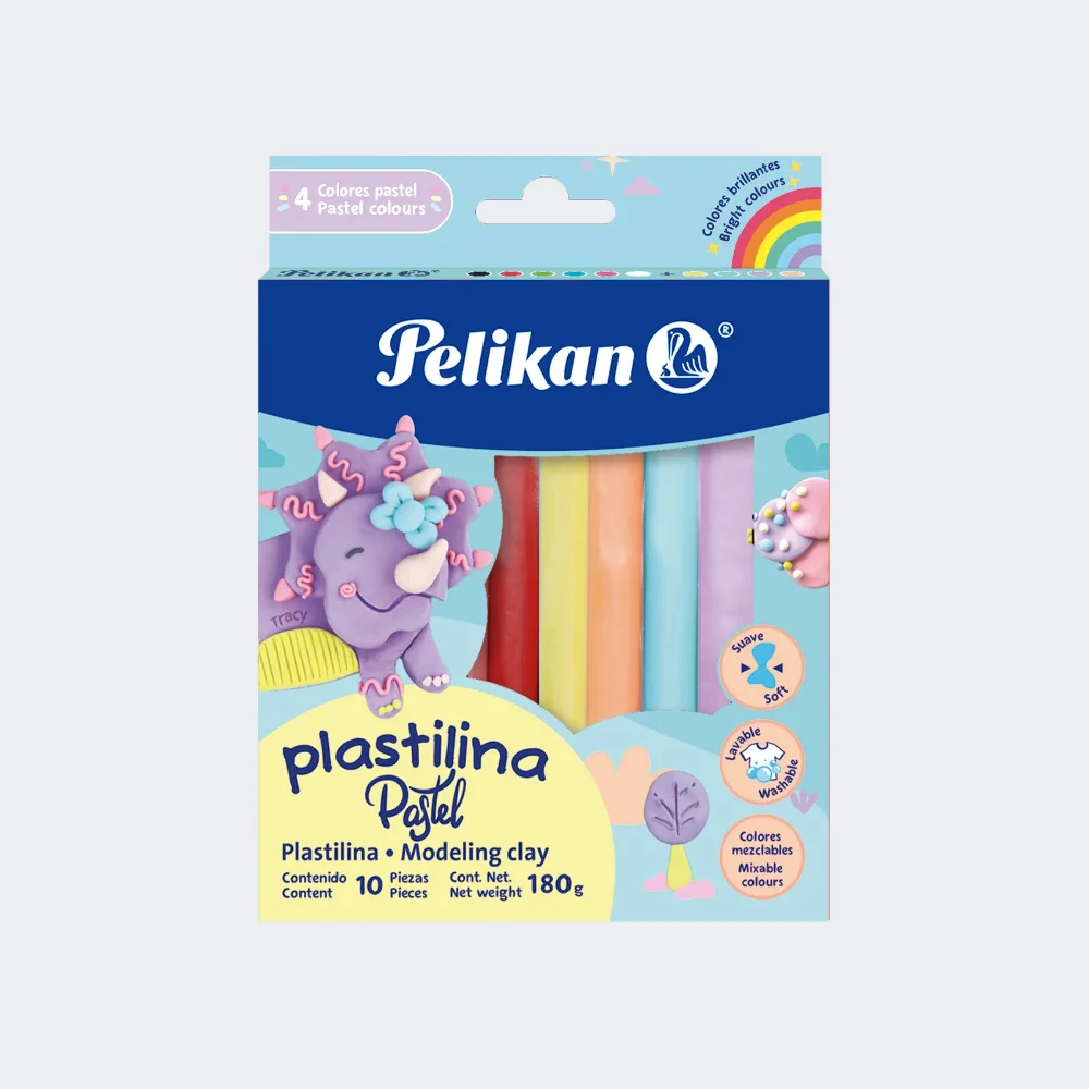 Plastilina Pastel Pelikan X 10