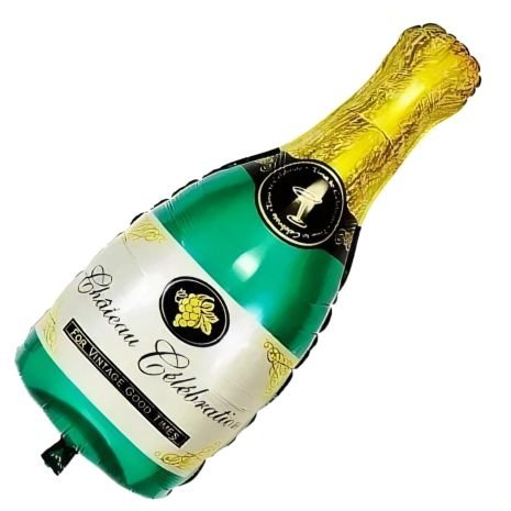 Globo de cumpleaños botella de champagne