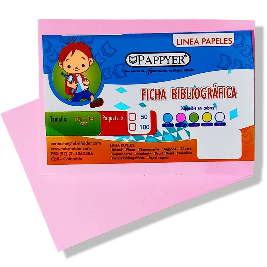 Paquete de fichas bibliográficas