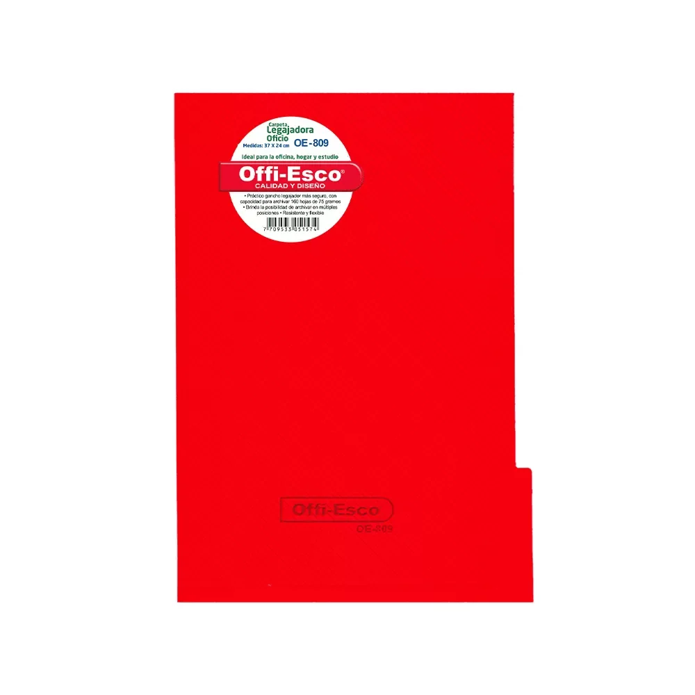 Carpeta Legajadora Oficio Plástica