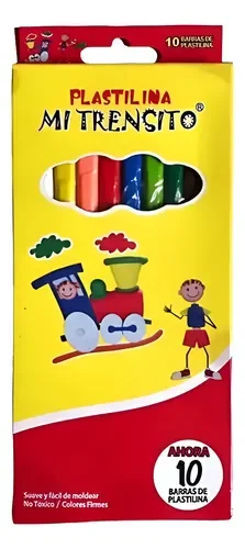 Cajas Plastilina Mi Trensito Larga X10 Colores