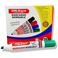 Marcador Borrable Offi-Esco Verde