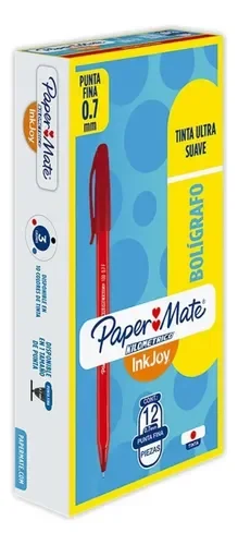 Boligrafo Kilometrico Fine 0.7 Rojo Paper Mate