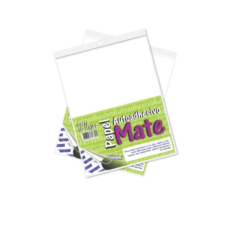 Papel Autoadhesivo Mate Carta