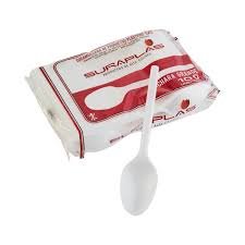 Cuchara Desechable Grande Blanca Paq. x 100 Und