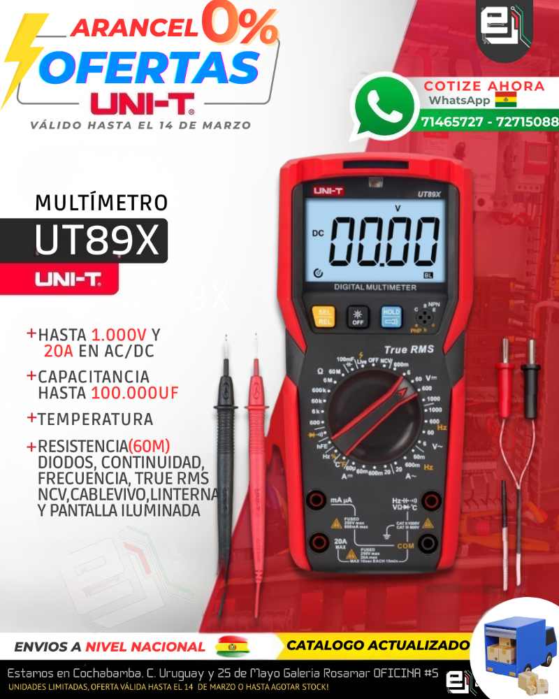 UNIT UT89X MULTIMETRO