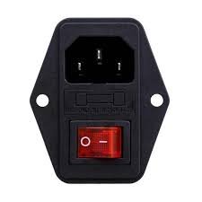 Toma de corriente con interruptor para fuente de alimentación
