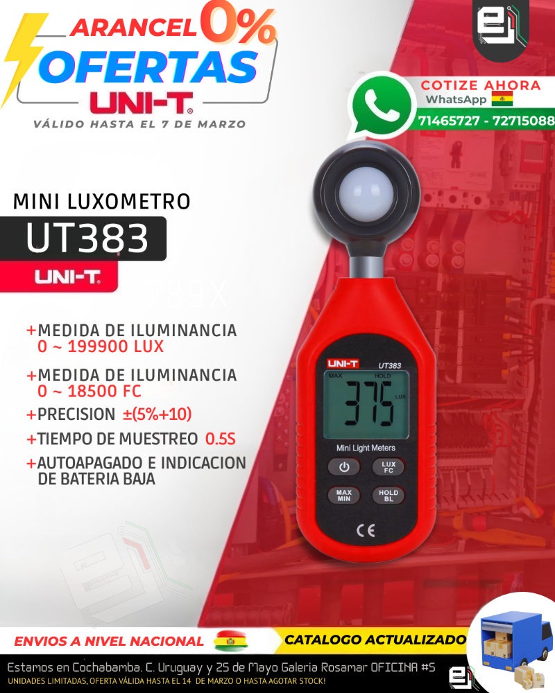 UNIT UT383 MINI LUXOMETRO
