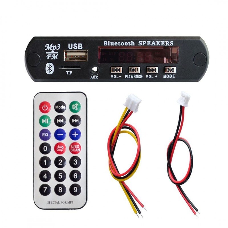 MODULO REPRODUCTOR MP3 BLUETOOTH  + CONTROL/USB/FM