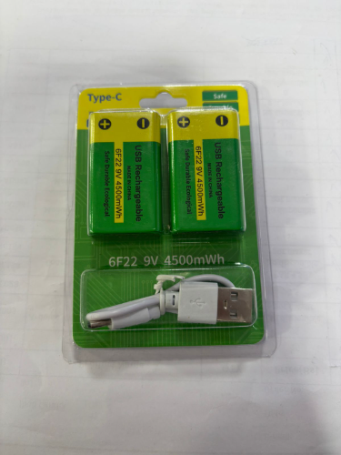 Bateria 9V Recargables PAR 4500mWh