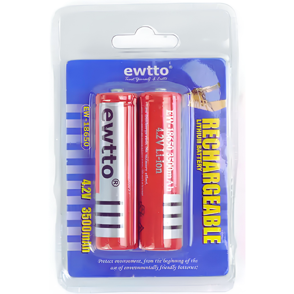 PAR EWTTO 18650 3500mA pilas recargables