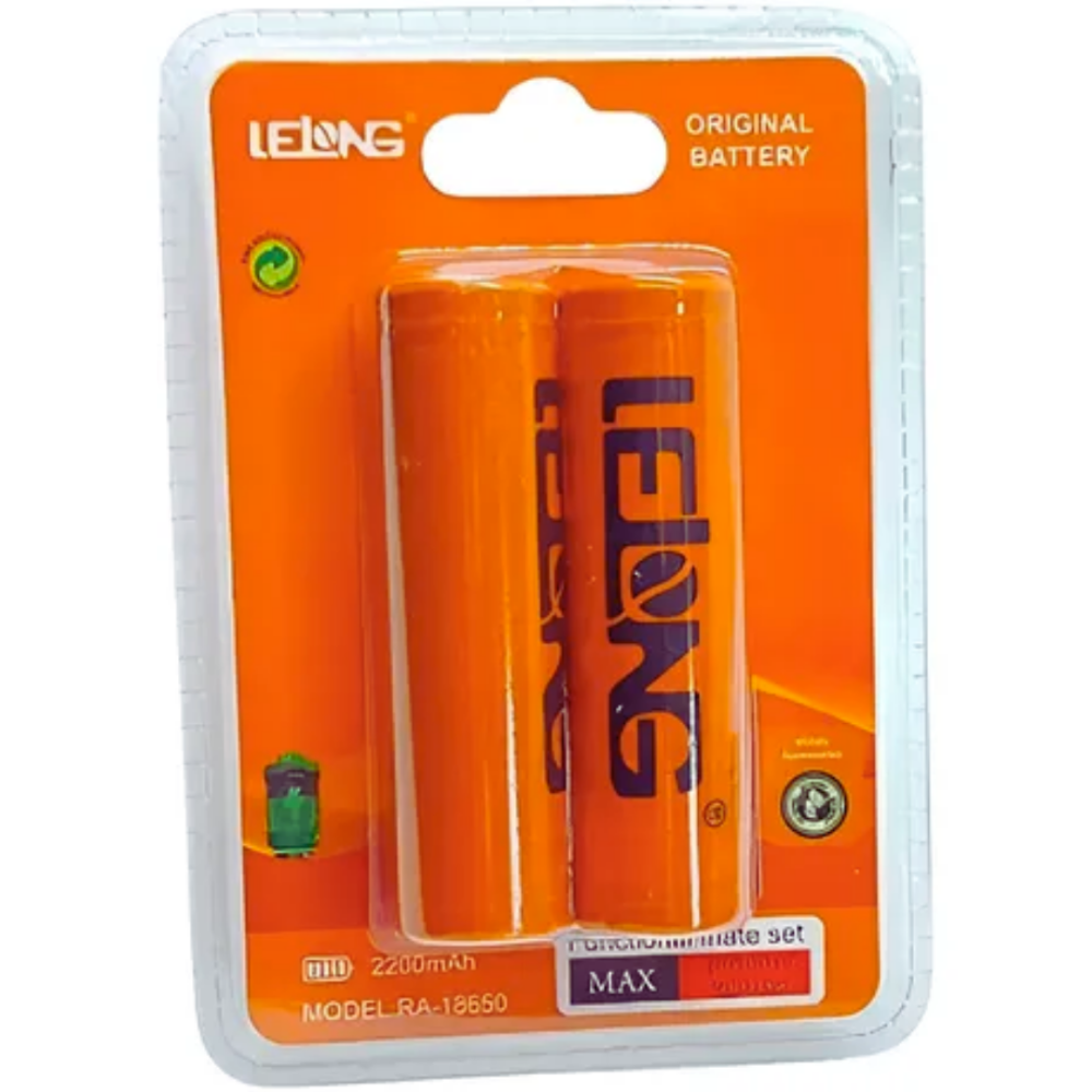 PAR LELONG 18650 2200mA Pilas Recargables