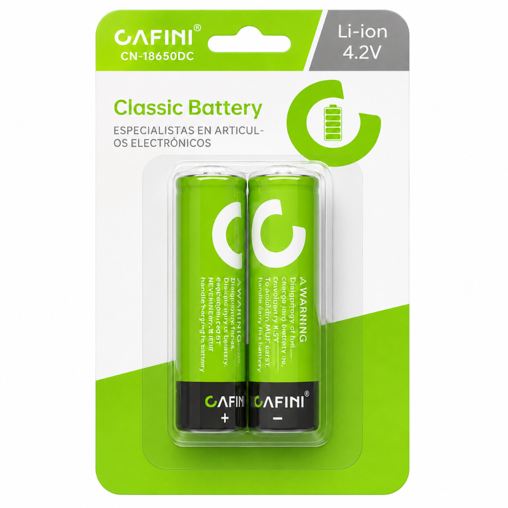 PAR CAFINI 18650 1200mA 4.2v pilas recargables