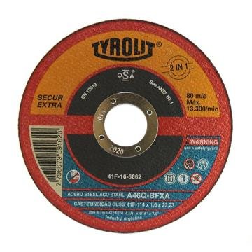 DISCO DE CORTE TYROLIT ULTRAFINO 115x1.6x22