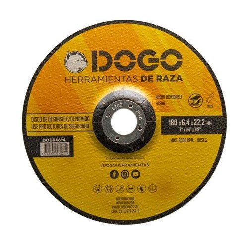 DISCO DE DEBASTE DOGO 180 X 6.4 X 22.2