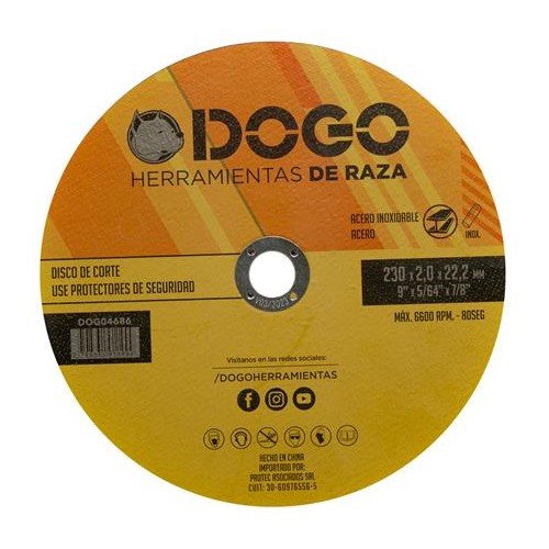 DISCO DE CORTE P/ACERO E INOX 180 X 1.6 X 22.2
