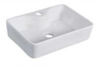 JADE LAVAMANOS 40x30 RECTANGULAR DE SOBREPONER BLANCO