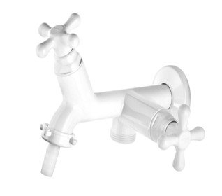 VIQUA GRIFO CON SALIDA PARA LAVADORA - 1/2" Y 3/4"- BLANCO