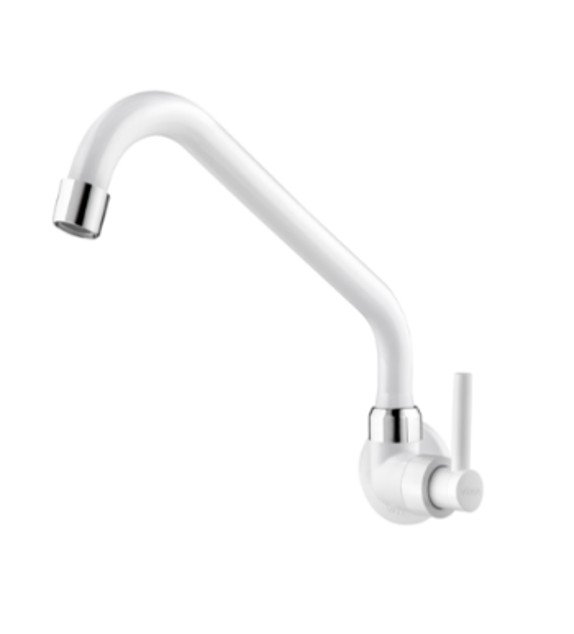 VIQUA GRIFO COCINA DE PARED LAGUNE - PICO LARGO - 1/2" Y 3/4" - BLANCO