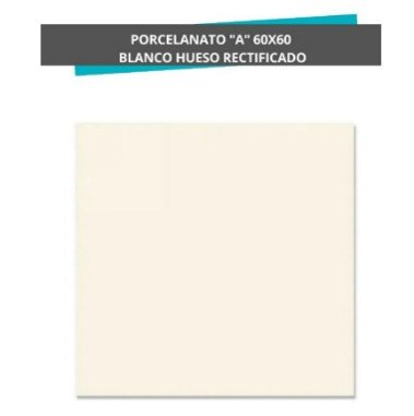 PORCELANATO, BLANCO HUESO TONO 233-  60X60 (COD.J6T00)