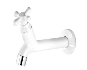 GRIFO PARA LAVANDERIA  MARUJÁ - 15 CM - 1/2" Y 3/4"- BLANCO